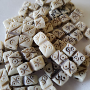 Carved Bone Beads