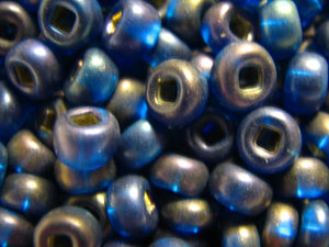 6/0 Matte Silver lined Czech Seed Beads, 20gms.
